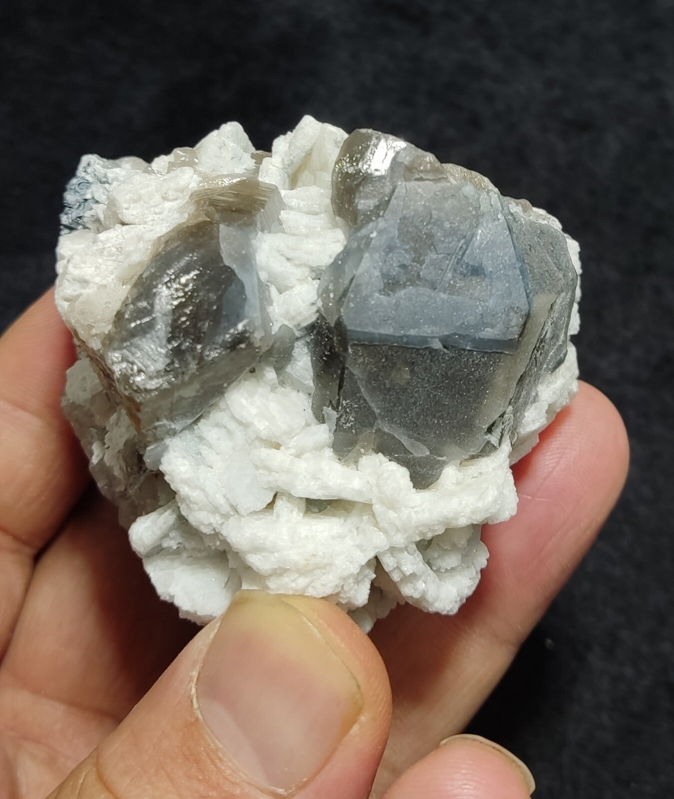 An Aesthetic specimen of Indicolite Included Quartz Crystal On Matrix 186 grams