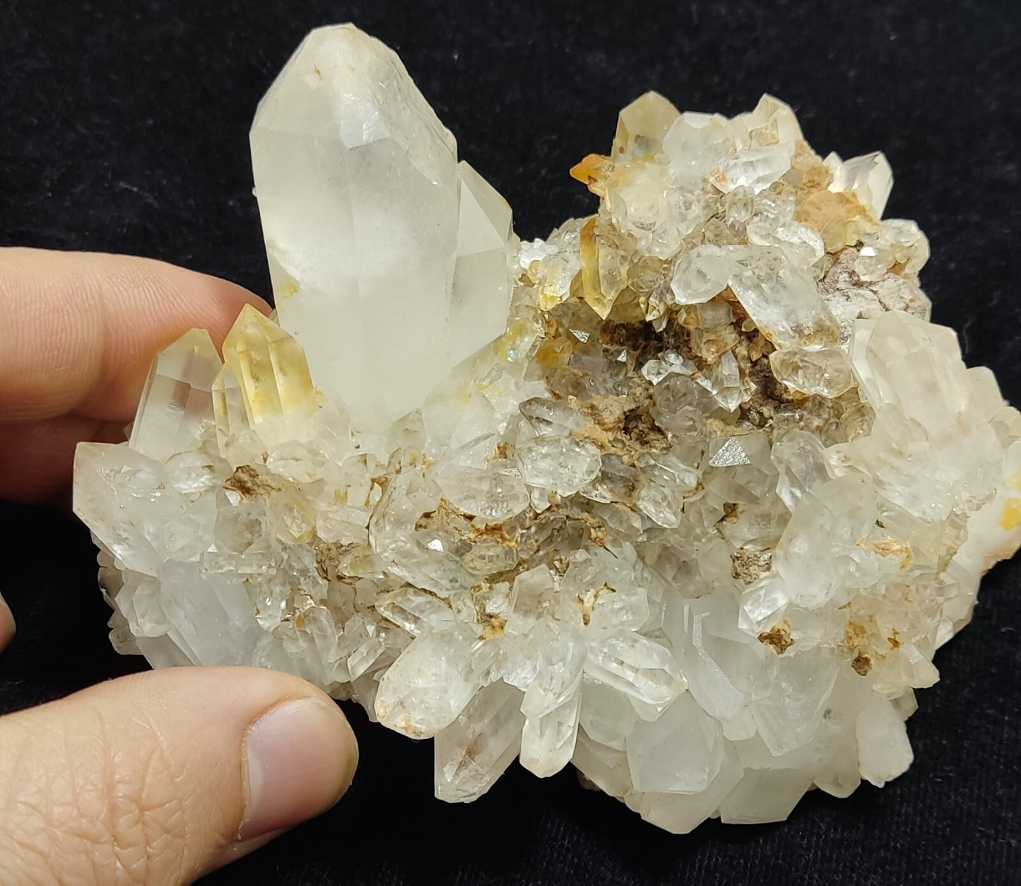 An Aesthetic Natural beautifully terminated Quartz cluster 375 grams