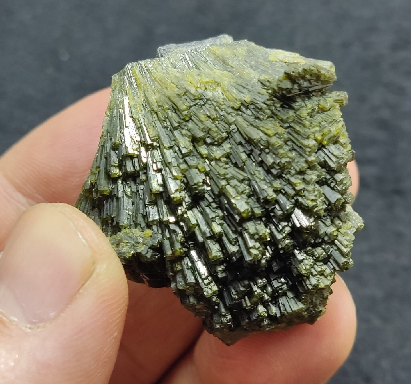Single natural Epidote Crystal spray formations 54 grams