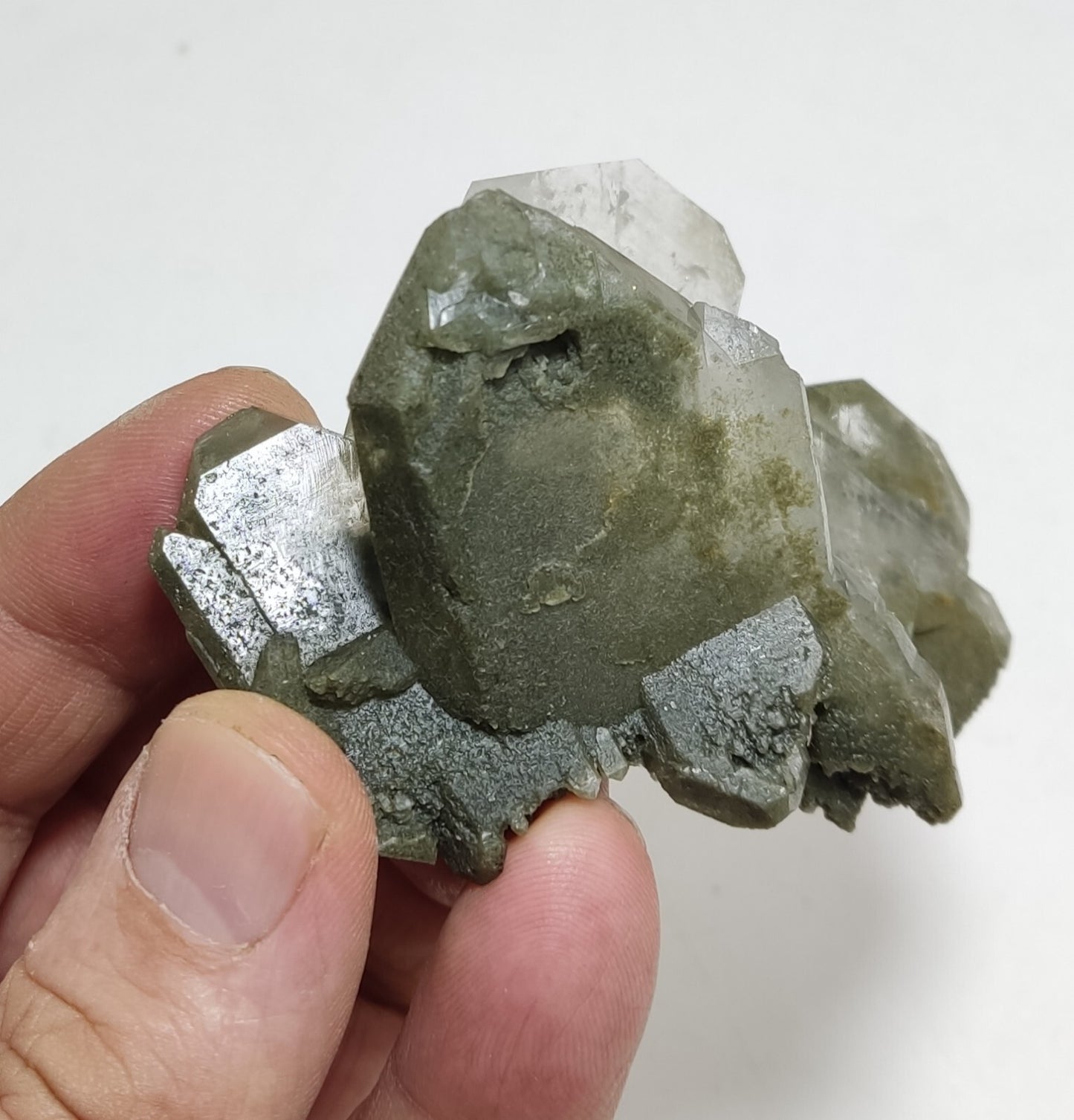 An Aesthetic Natural beautifully terminated Chlorite Quartz cluster 113 grams
