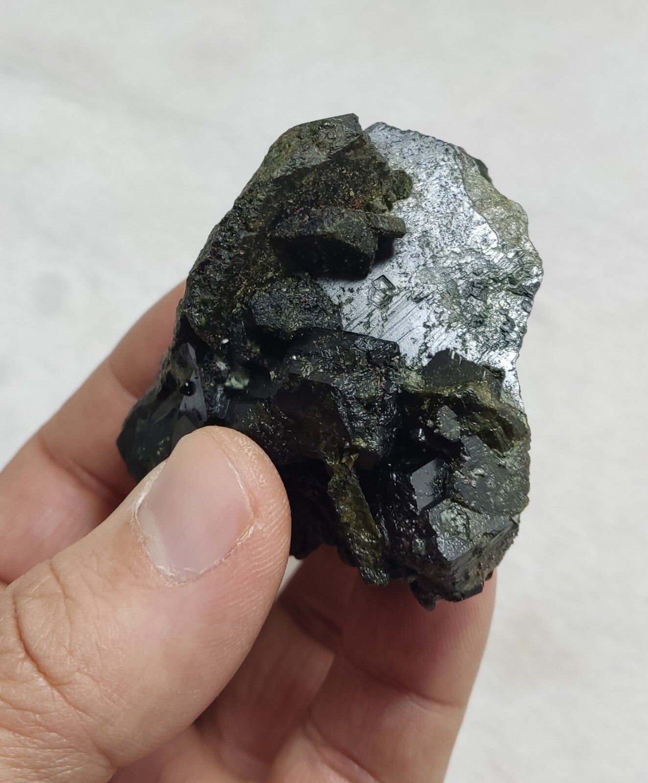 An Aesthetic Natural terminated epidote crystal specimen 159 grams