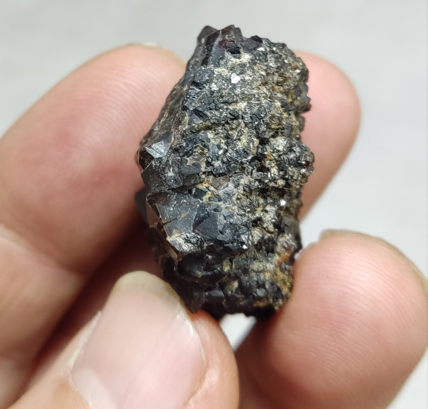 An Aesthetic specimen of andradite garnets on matrix 28 grams