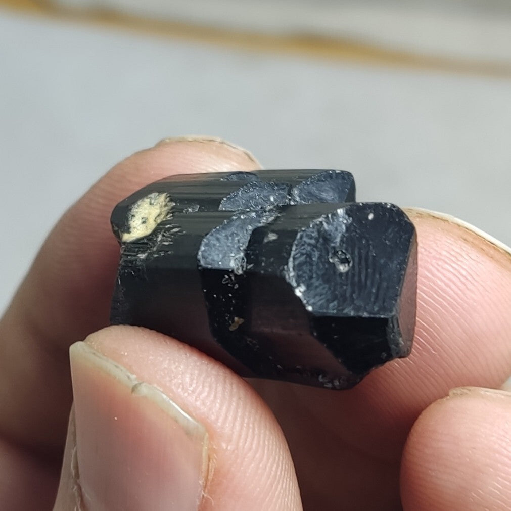 An amazing specimen of black tourmaline crystal 15 grams