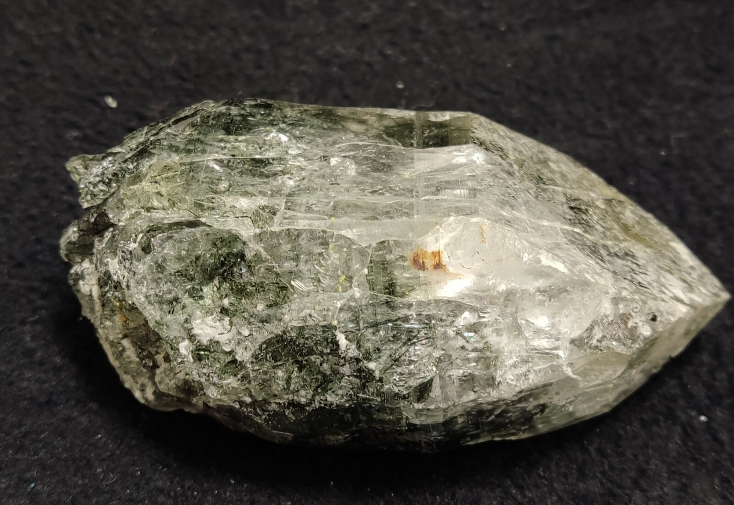 An Aesthetic Natural terminated chlorite quartz crystal 129 grams