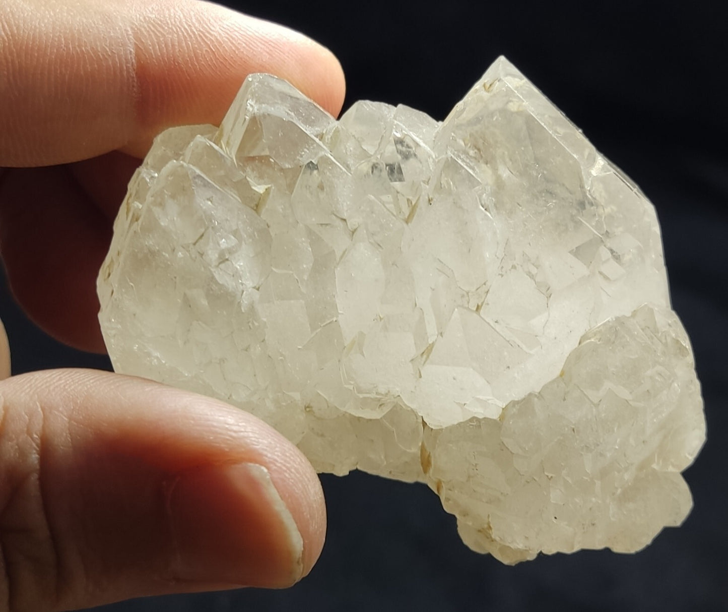 An Aesthetic Natural terminated etched Quartz cluster 121 gram