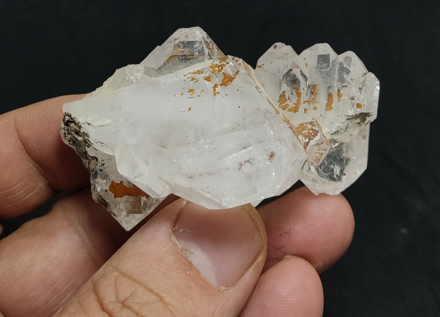 An amazing specimen of terminated faden Quartz crystal 65 grams