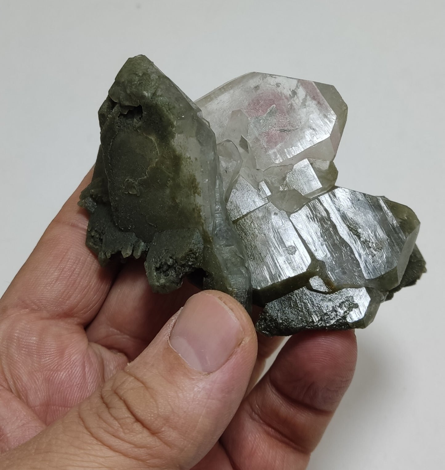 An Aesthetic Natural beautifully terminated Chlorite Quartz cluster 113 grams