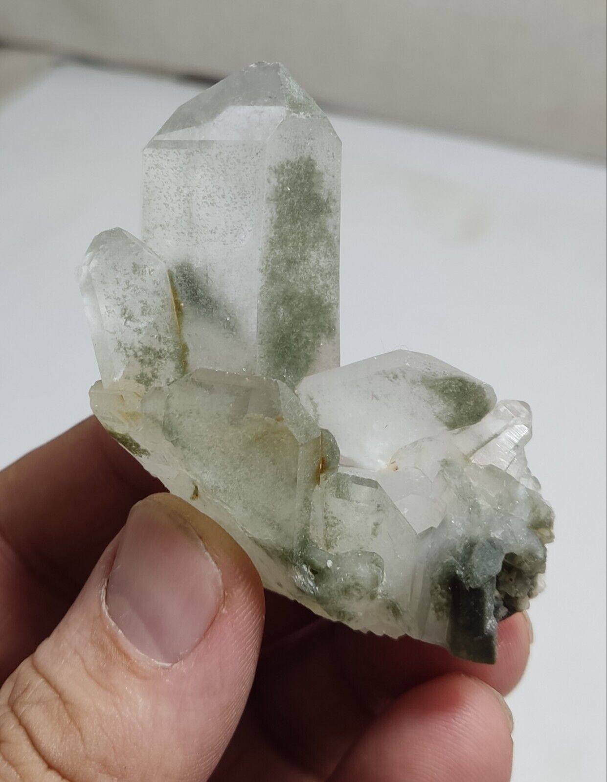 An Aesthetic Natural beautifully terminated Chlorite Quartz specimen 55 grams