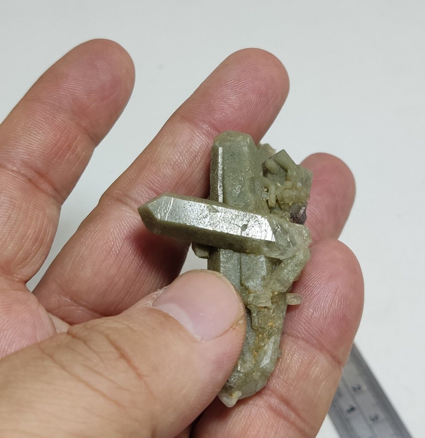 An Aesthetic Natural terminated Chlorite Quartz specimen with brookite 36 grams