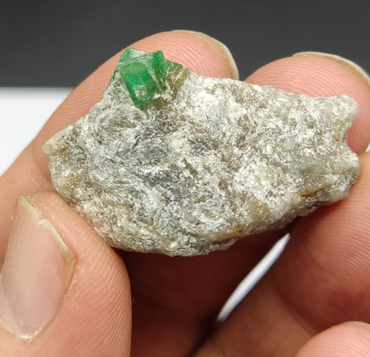 An Aesthetic miniature specimen of emerald in matrix 10 grams