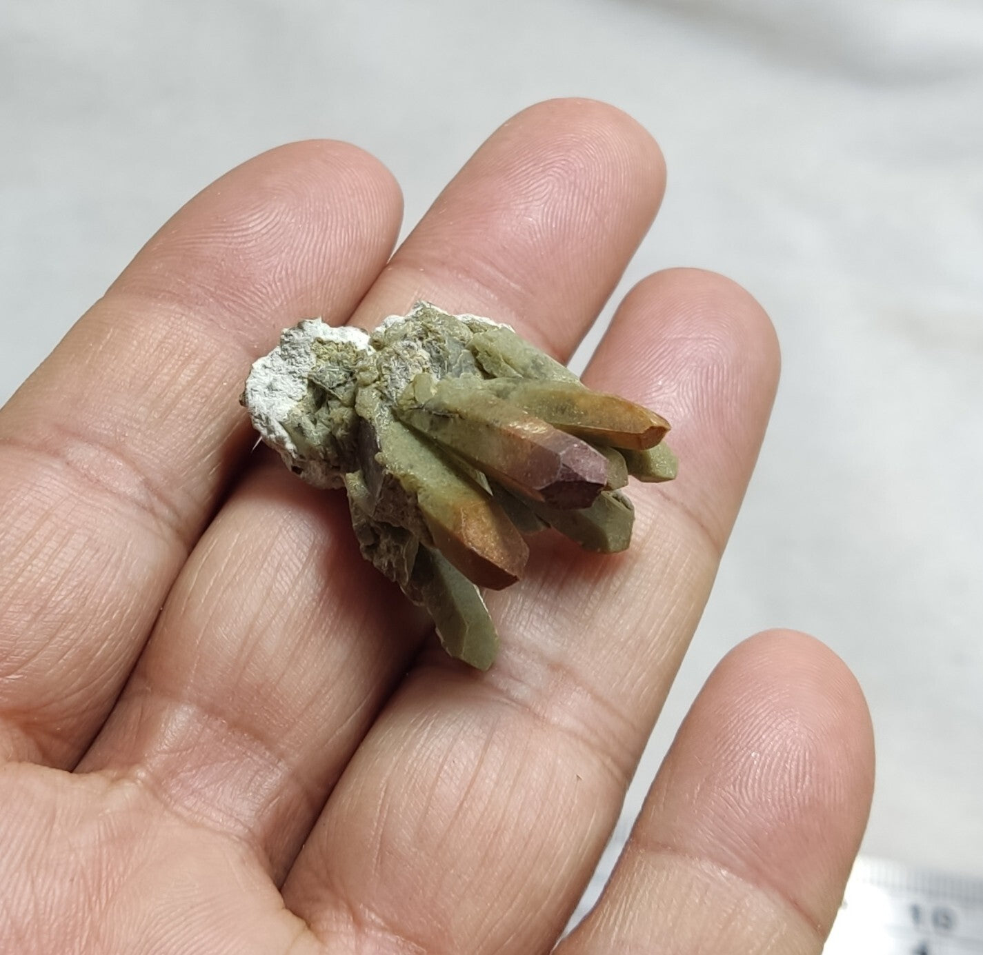 An Aesthetic terminated chlorite Quartz specimen with brookite 11 grams