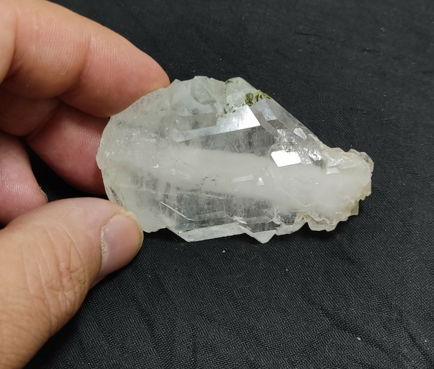 An aesthetic specimen of terminated faden Quartz crystal 62 grams