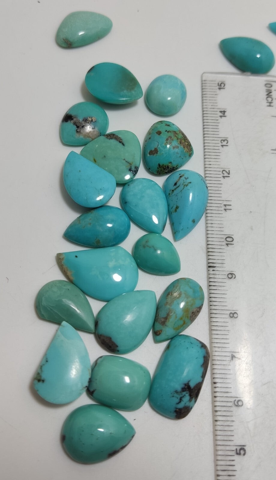 44 grams, American turquoise cabochons lot