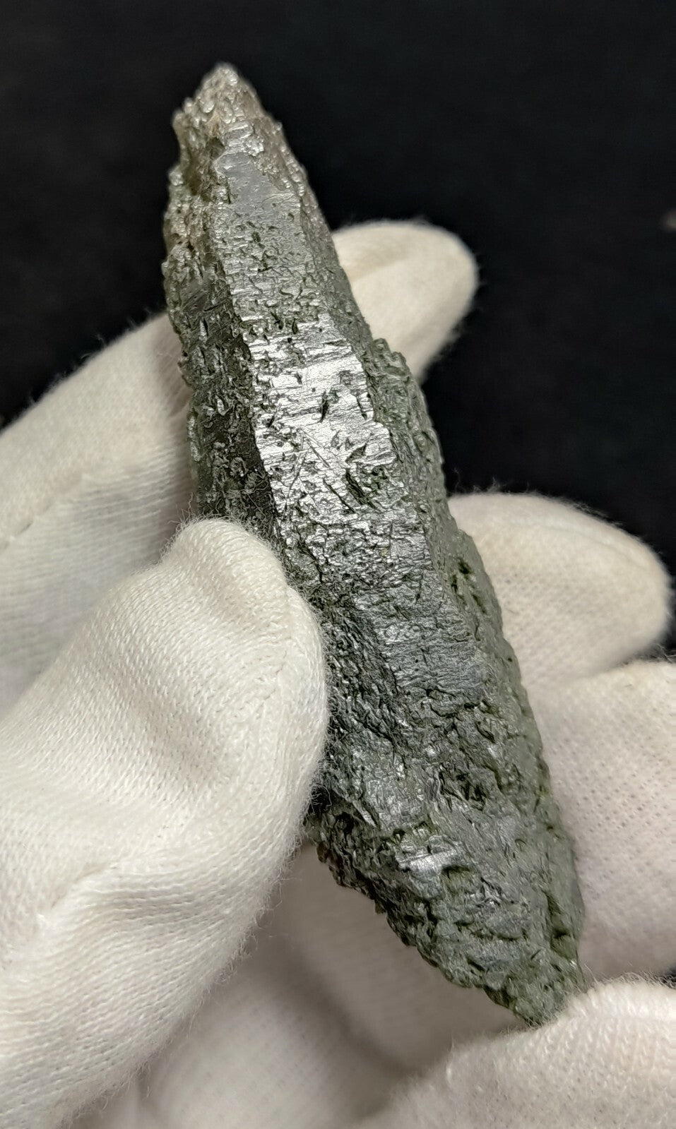 An Aesthetic Natural etched terminated Chlorite Quartz crystal specimen 39 grams