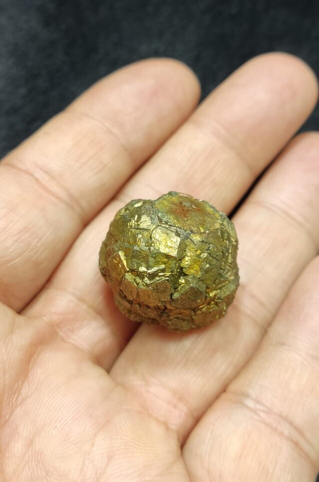 Natural Iridescent Pyrite Nodule Shape Specimen 36 Grams.