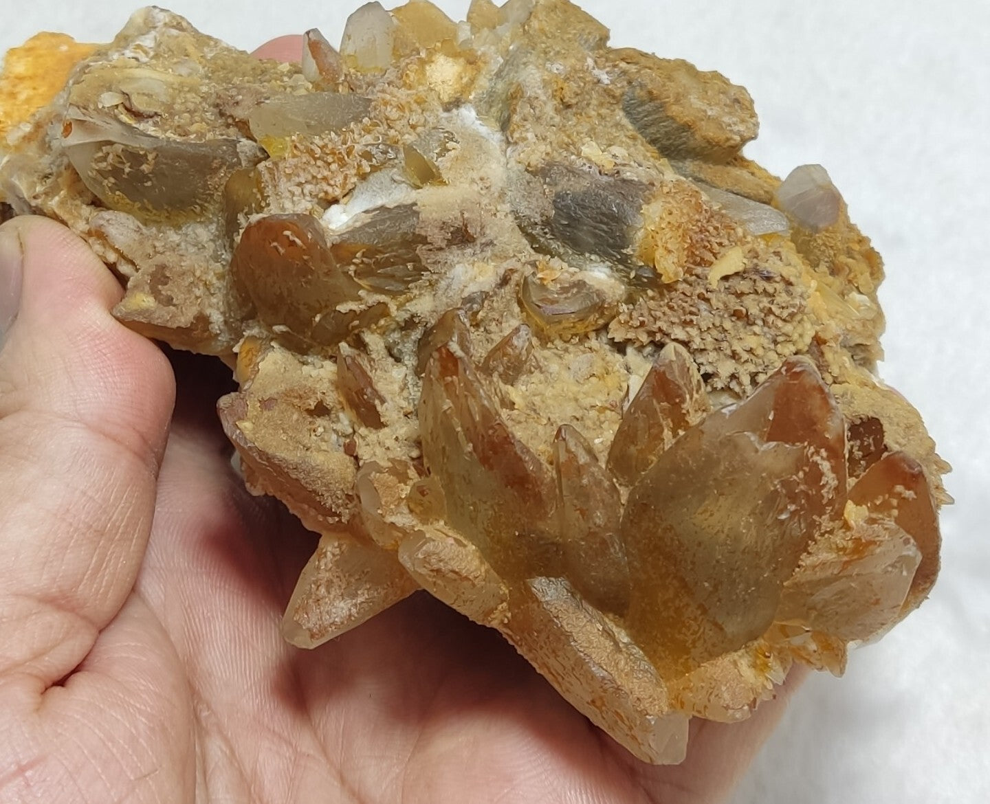 An Aesthetic Naturally terminated specimen of dogtooth calcite 459 grams
