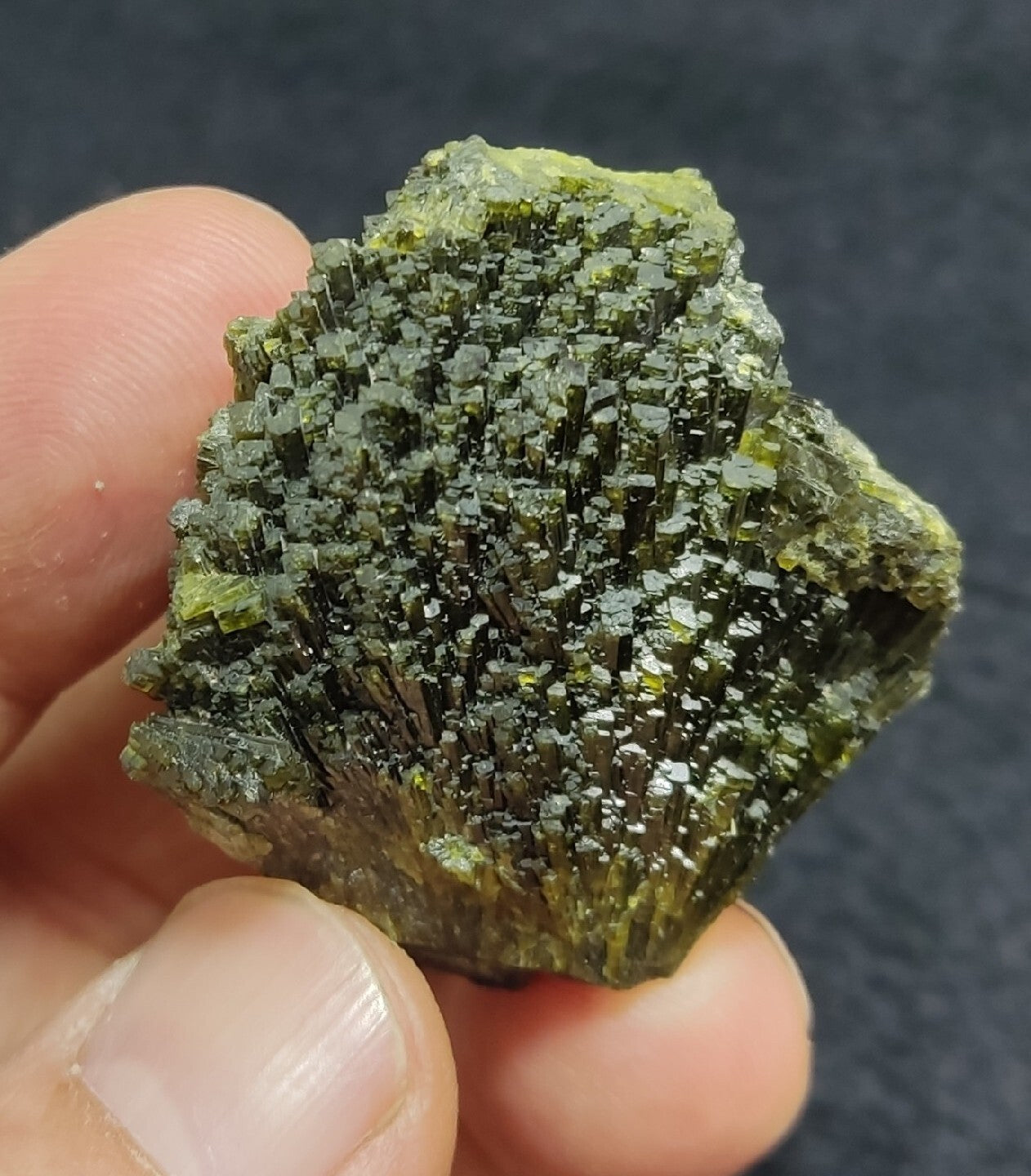 Single natural Epidote Crystal spray formations 54 grams
