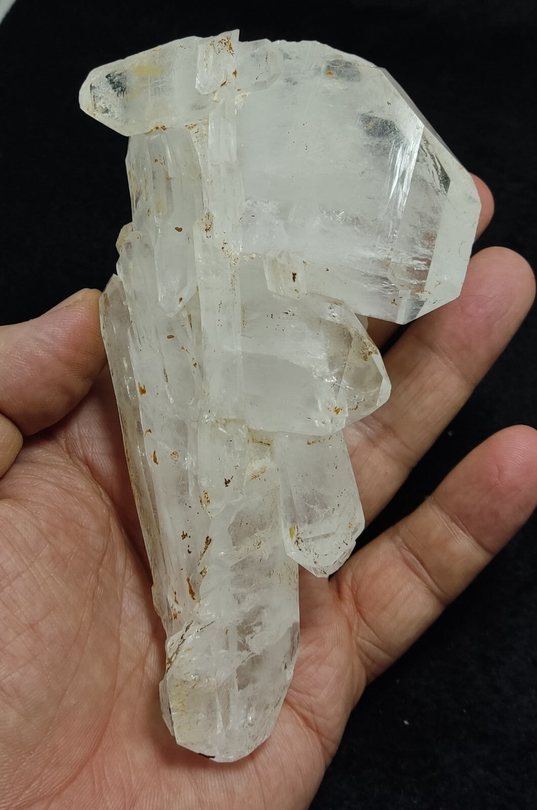 An amazing specimen of terminated faden Quartz crystal 320 grams