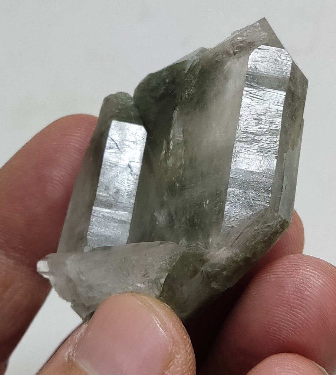 An Aesthetic terminated chlorite Quartz specimen 47 grams
