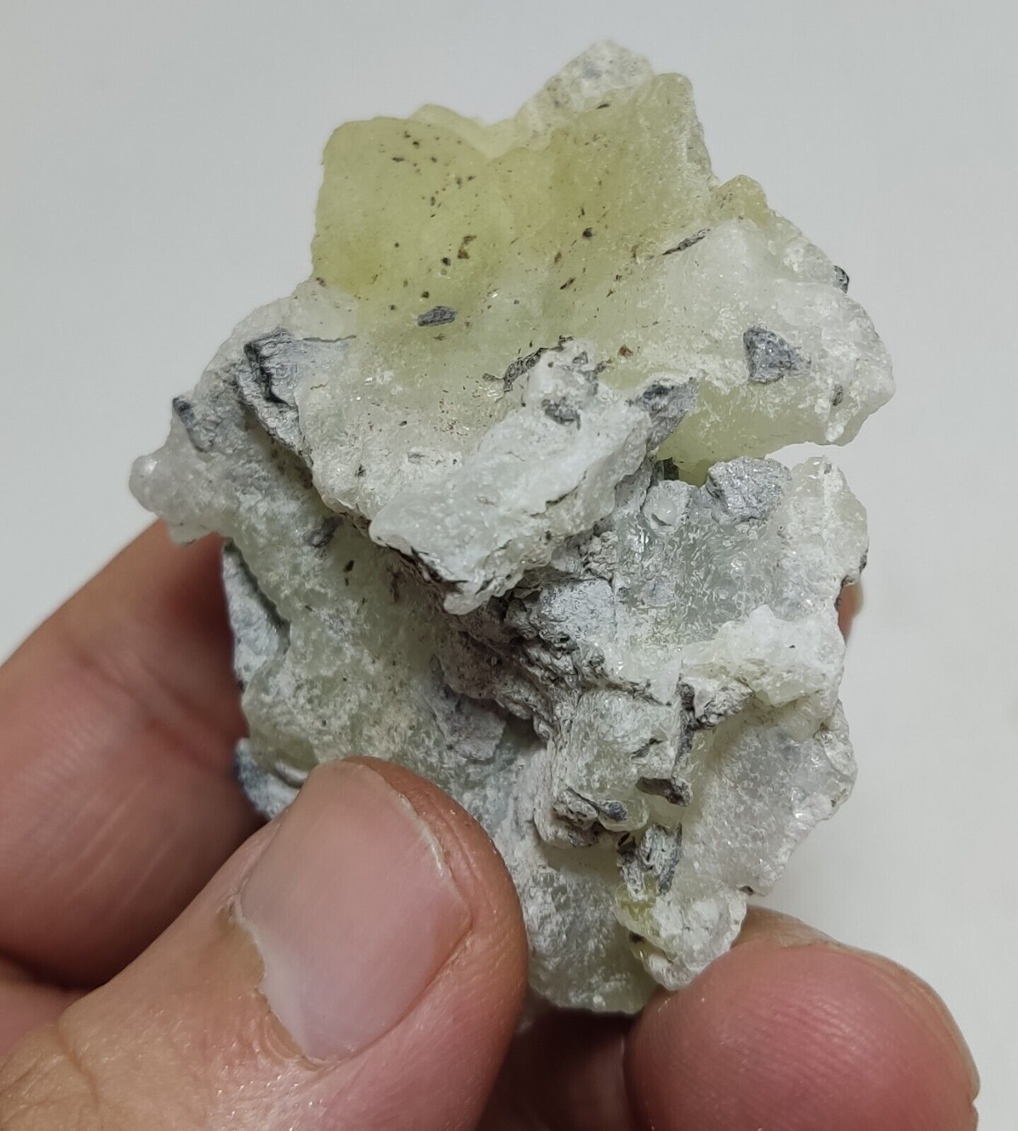 An Aesthetic Natural specimen of brucite with chromite 75 grams