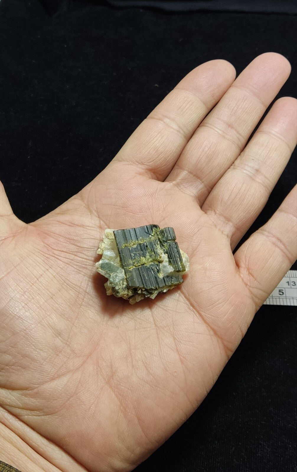 An Aesthetic Naturally terminated specimen of epidote with quartz 16 grams