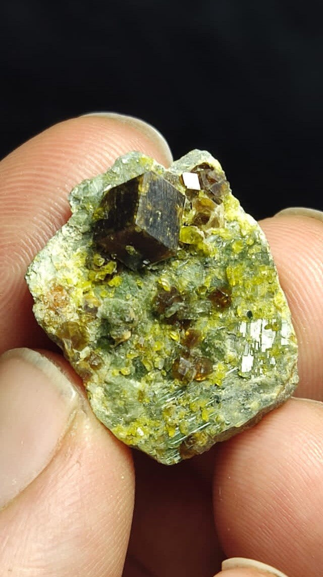 Andradite Garnet With Epidote 6.5 Grams.