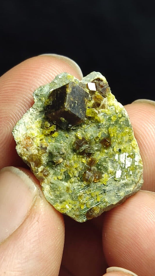 Andradite Garnet With Epidote 6.5 Grams.