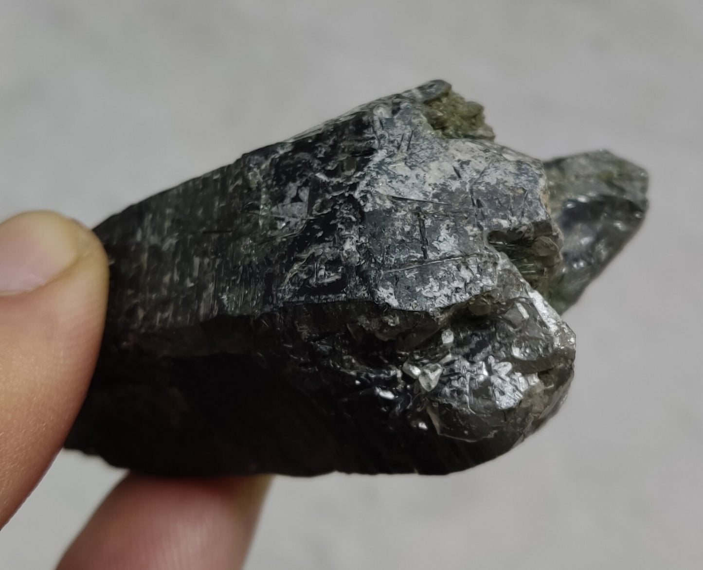 An Aesthetic Natural terminated Chlorite Quartz crystal specimen 66 grams