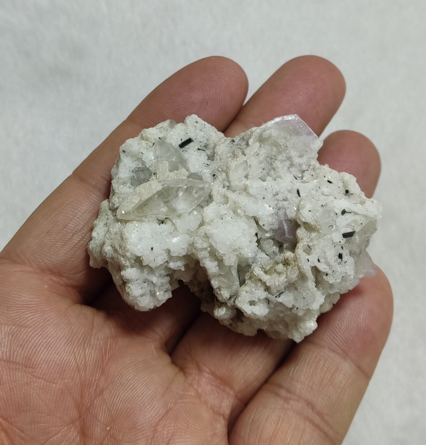 An Aesthetic combo specimen of apatite quartz and albite 69 grams grams