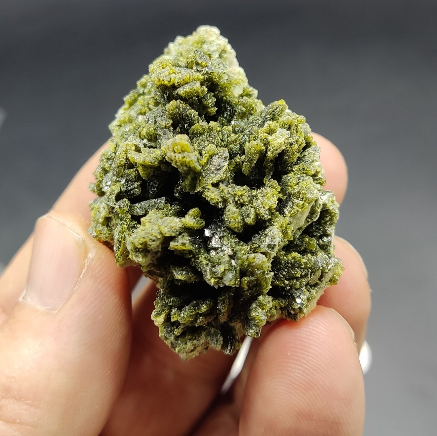 An Aesthetic specimen of epidote cluster 49 grams