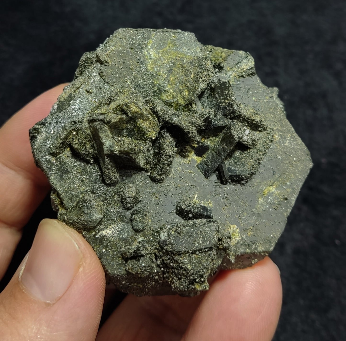 An Aesthetic Natural terminated epidote crystal specimen 205 grams