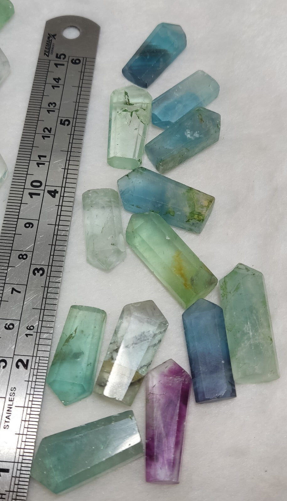 multi color fluorite polished pendants 168 grams