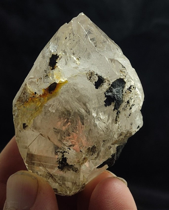 Natural Double terminated Quartz with Rutiles Saginite 99 grams