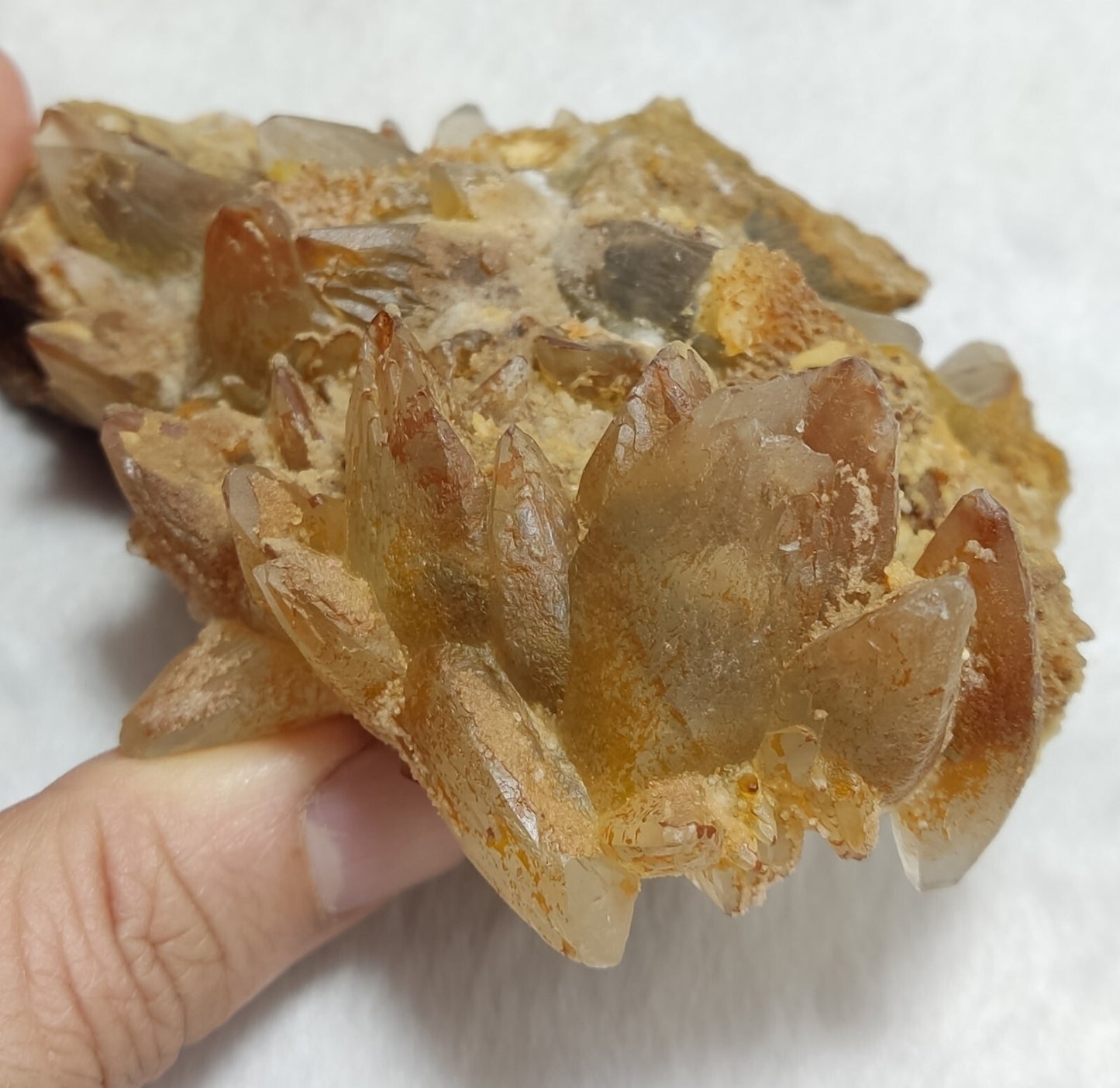 An Aesthetic Naturally terminated specimen of dogtooth calcite 459 grams