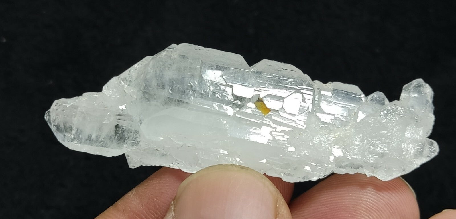 An amazing specimen of terminated faden Quartz crystal 16 grams