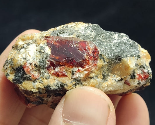 An Aesthetic specimen of zircon crytsals with biotite 103 grams