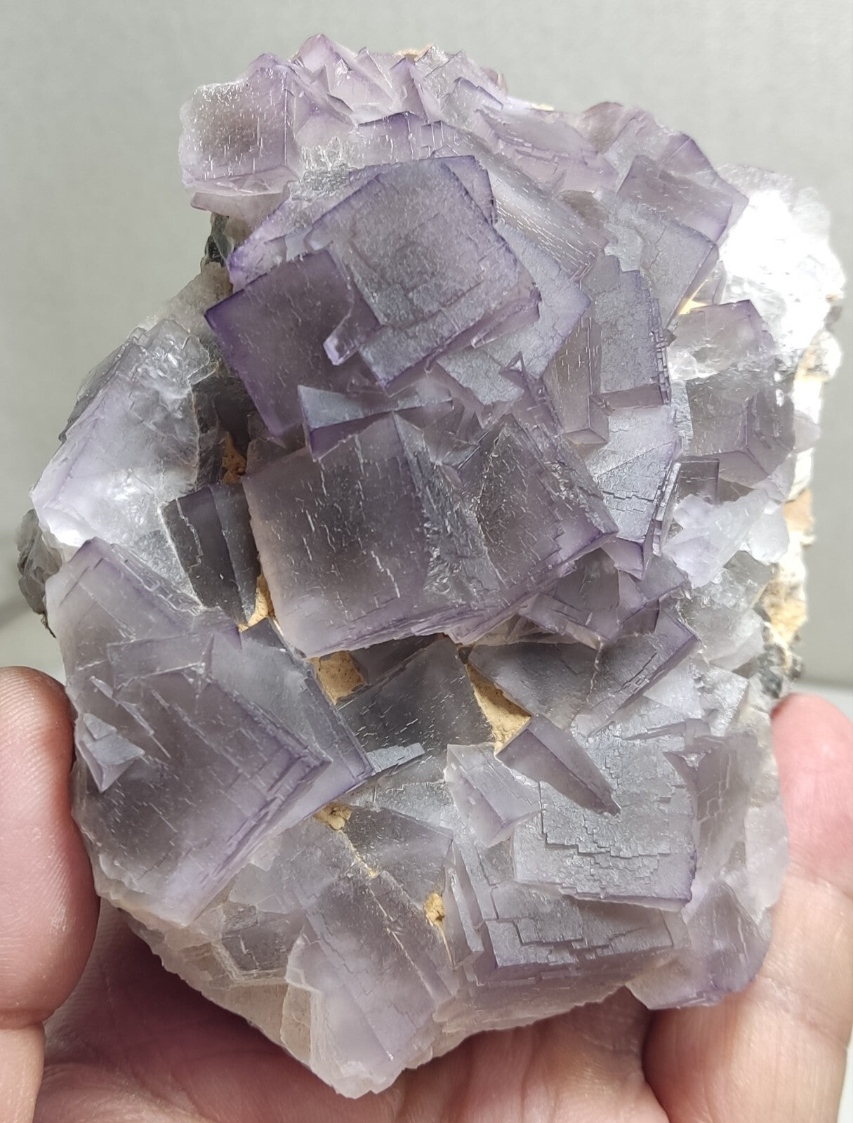 An amazing specimen of cubic light purple color Fluorite 706 grams