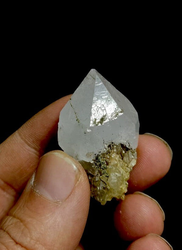 Naturally Terminated Quartz Point With Chlorite Inclusions.