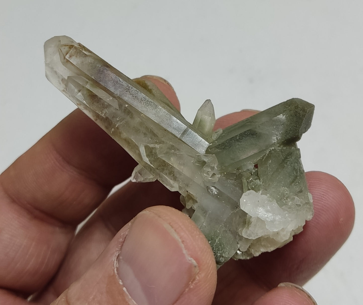 A very Aesthetic Natural beautifully terminated Chlorite Quartz cluster 29 grams