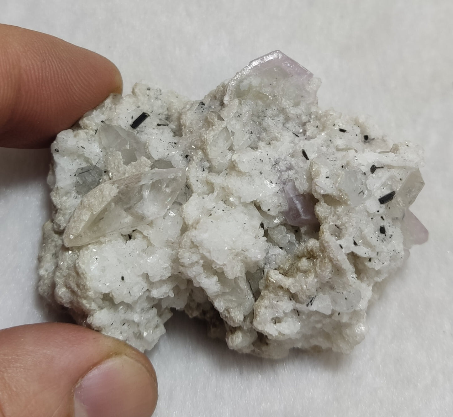 An Aesthetic combo specimen of apatite quartz and albite 69 grams grams