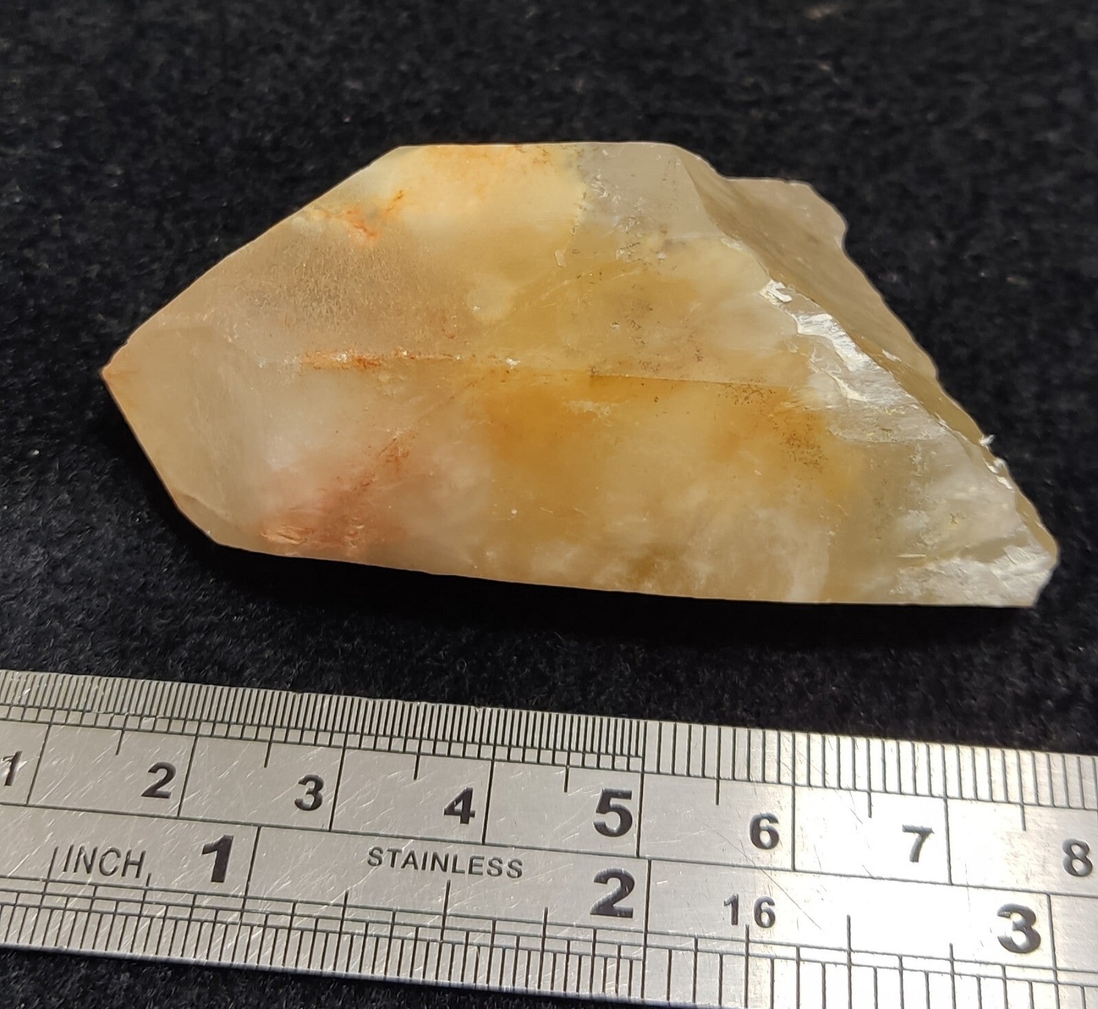 An amazing specimen of terminated amphibole included Quartz crystal 78