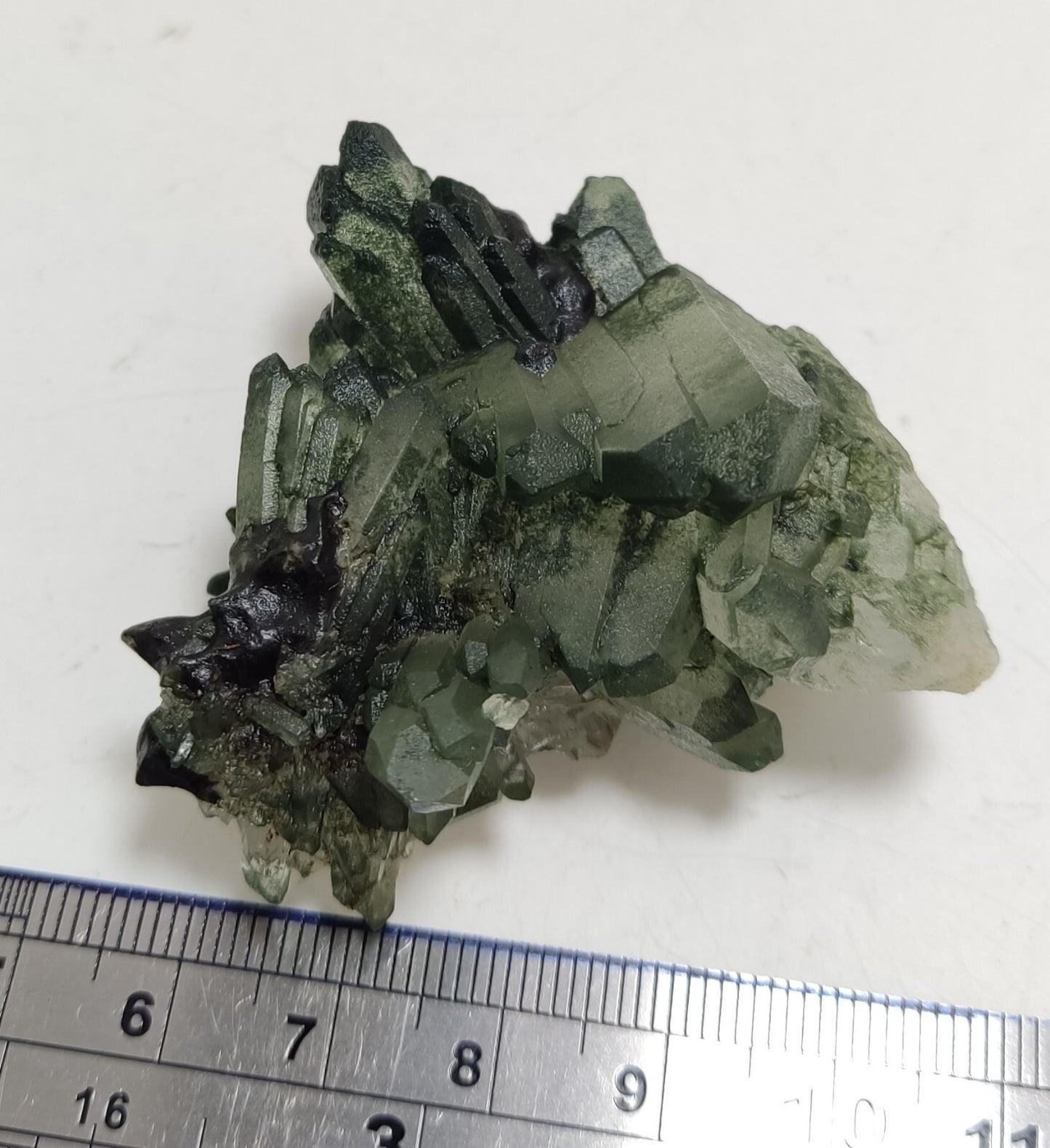 An Aesthetic Natural beautifully terminated Chlorite Quartz cluster 57 grams