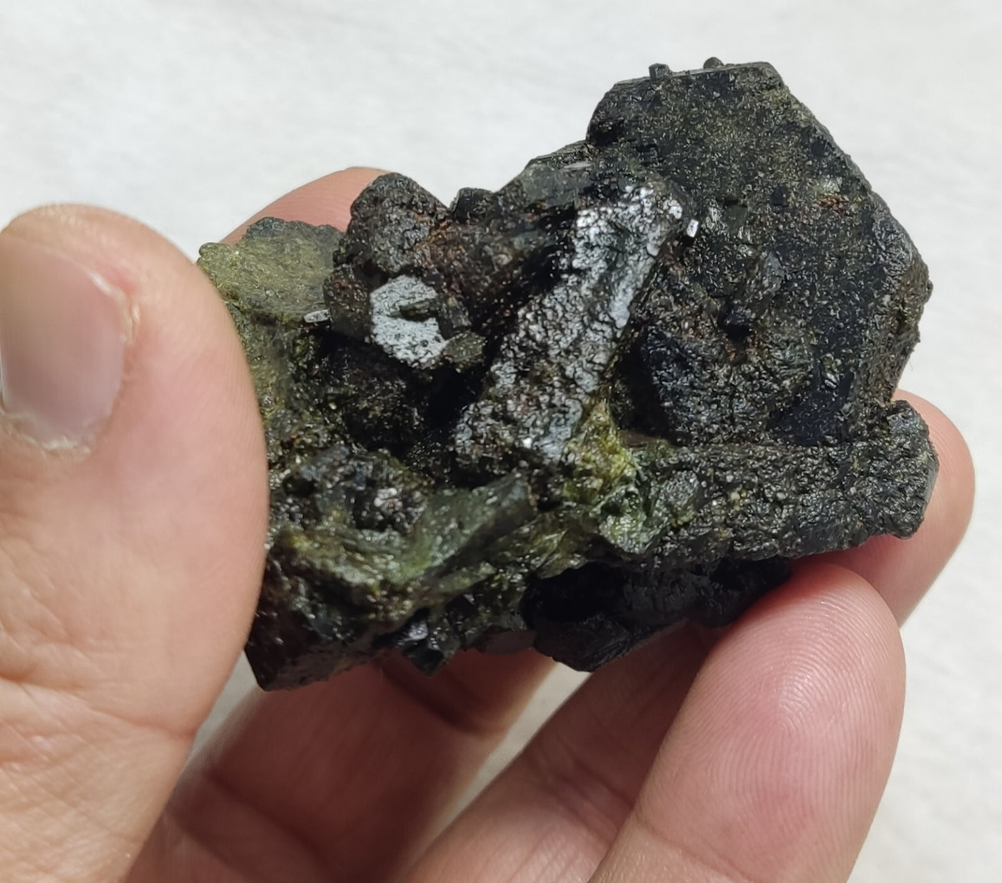 An Aesthetic Natural terminated epidote crystal specimen 159 grams