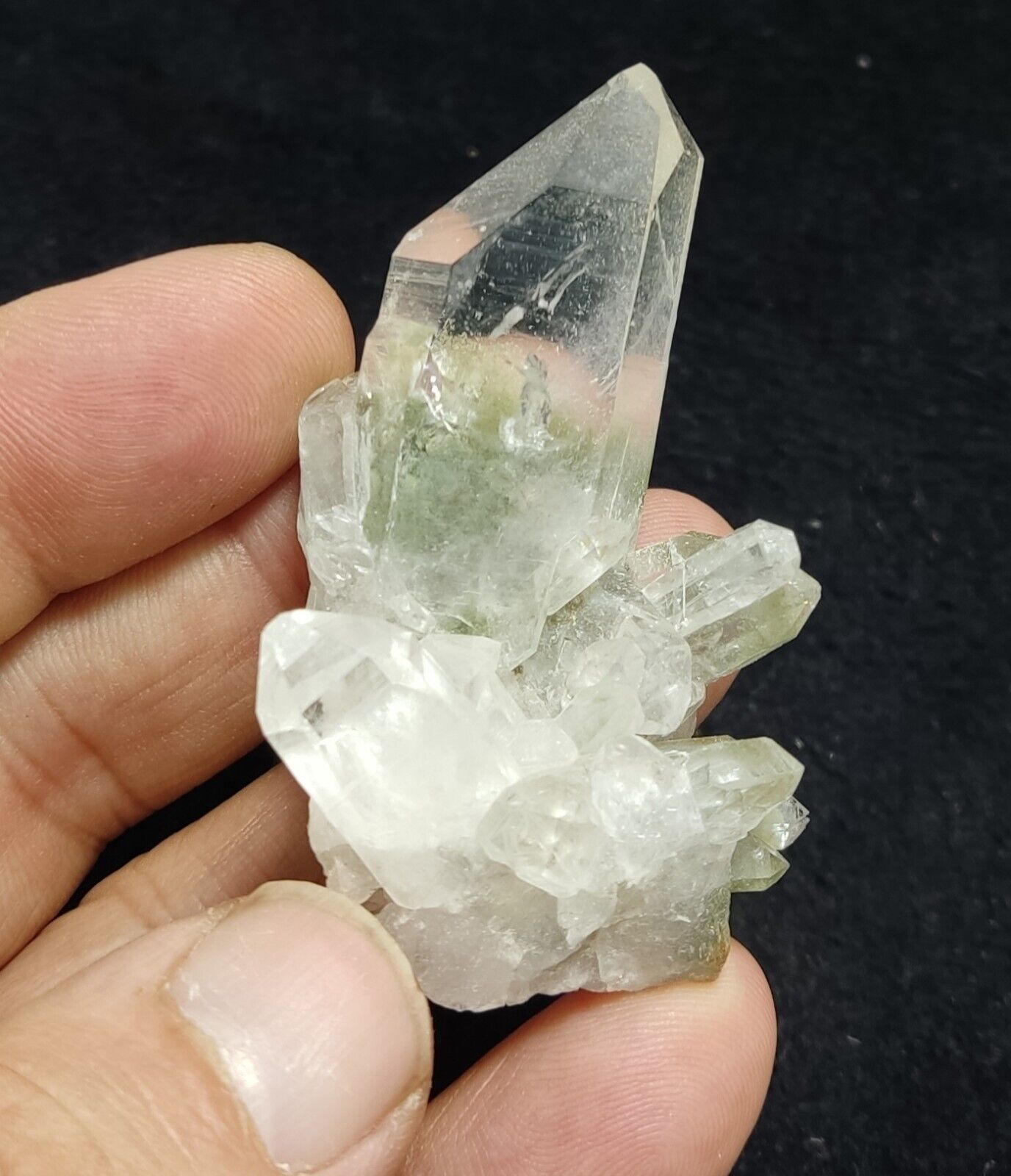 A very Aesthetic Natural beautifully terminated Chlorite Quartz cluster 37 grams