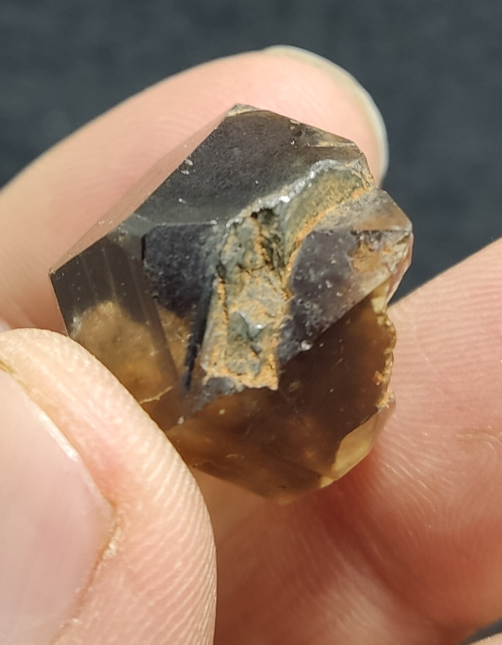 An Aesthetic double terminated smoky quartz crystal 14 grams
