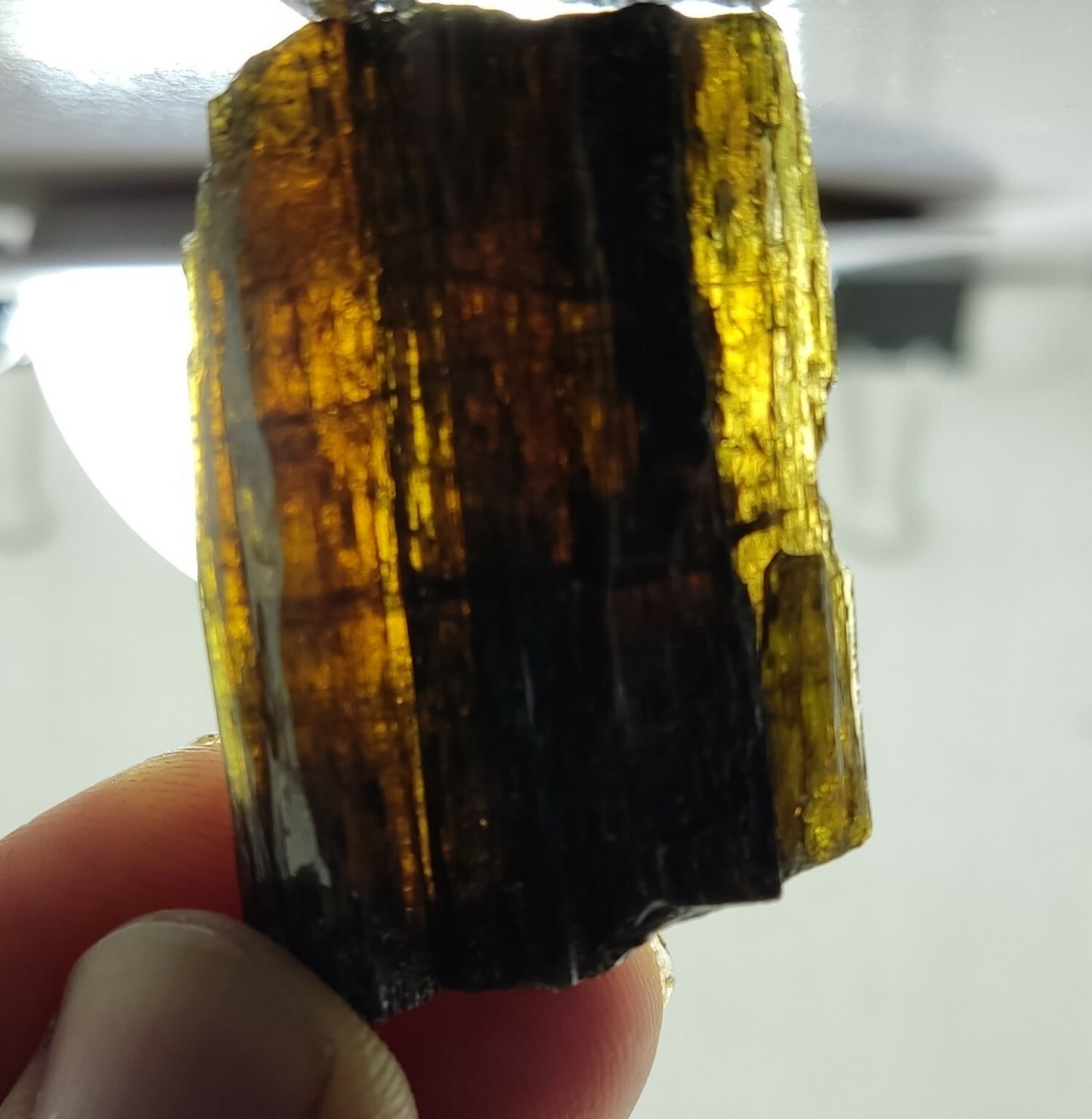 An aesthetic specimen of epidote crystal 27 grams