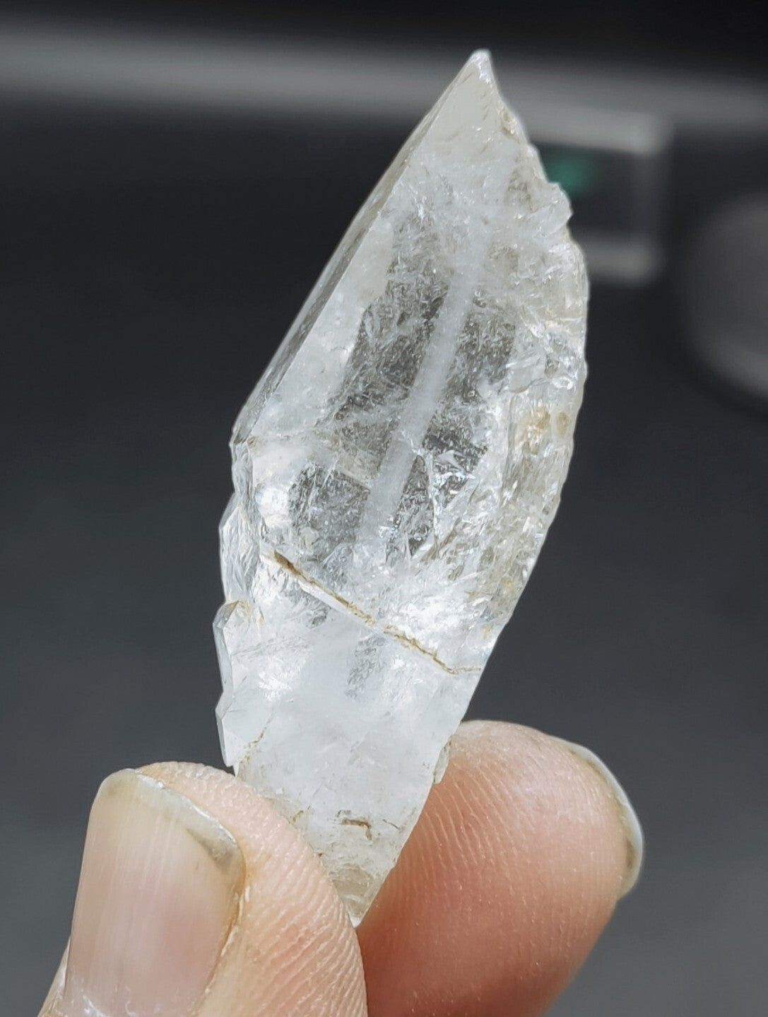 An Aesthetic terminated specimen of Faden Quartz crystal 20 grams