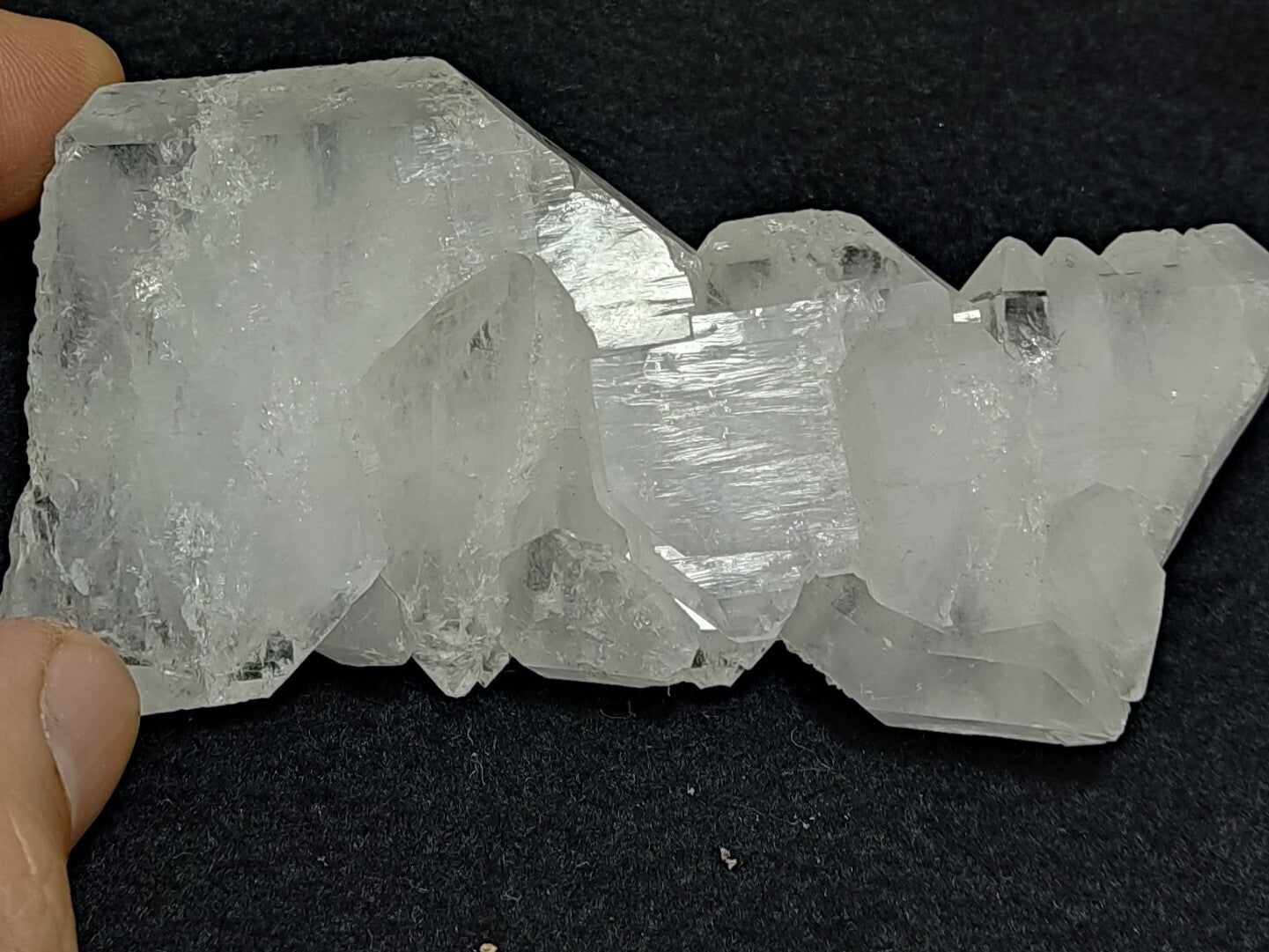 An amazing specimen of terminated faden Quartz crystal 130 grams