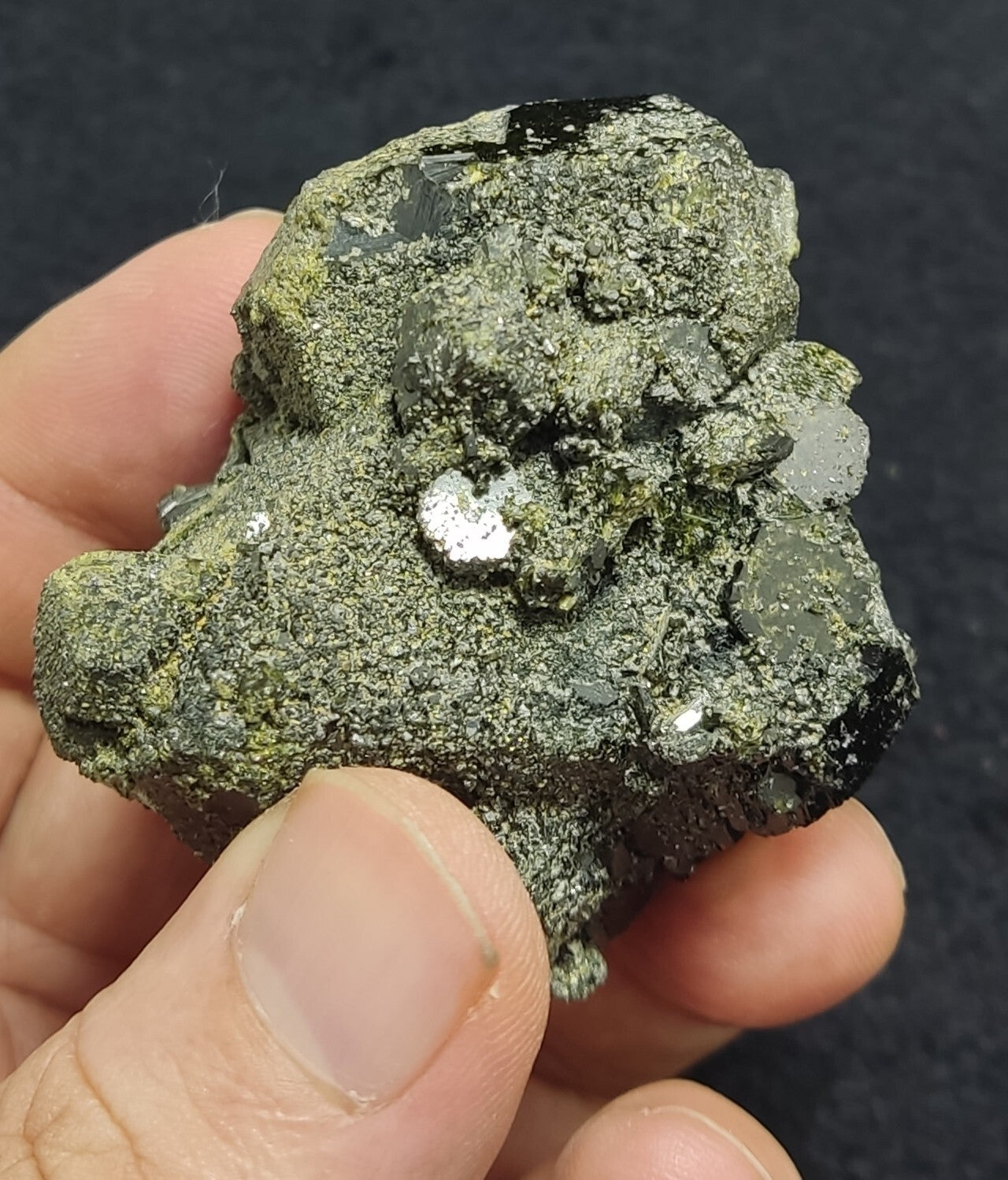 An Aesthetic Natural terminated epidote crystal specimen 224 grams