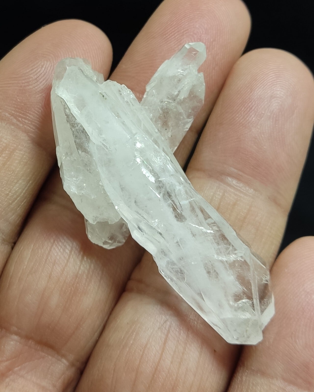 An Aesthetic terminated specimen of Faden Quartz crystal 13 grams